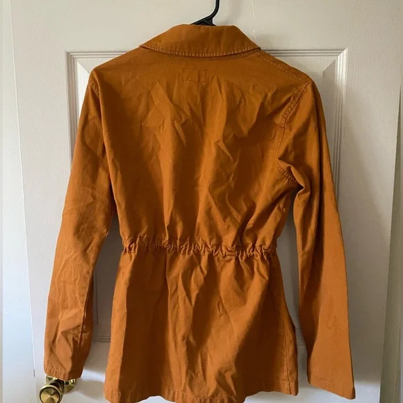 Arizona Jean Company Burnt Orange Rust Brown Army Cargo Utility Jacket - Picture 3 of 4